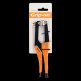 GRIP-ON 195mm Self-leveling Jaw Clamp with ergonomic design, adjustable jaw, and non-slip grip for metal and frame work projects.