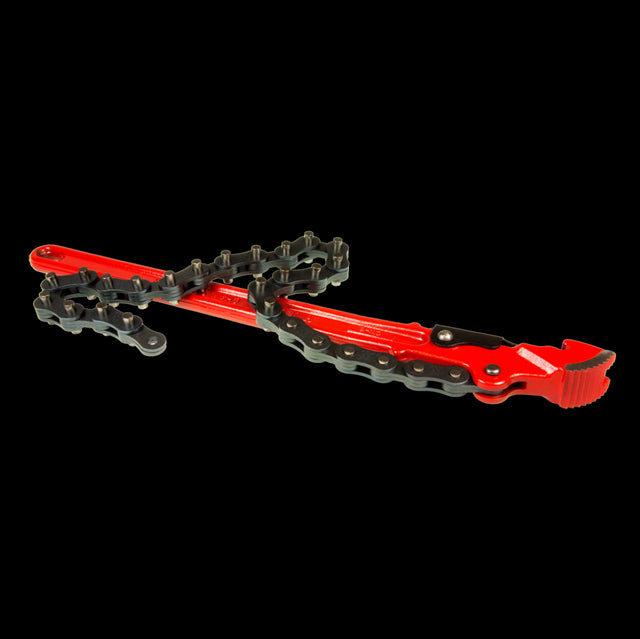 HIT 290mm Chain Pipe Wrench with I-Beam handle, ideal for tight spaces and effective pipe handling in plumbing tasks.