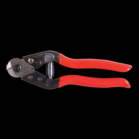 Professional-grade HIT 190mm Wire Rope Cutter with triangular blades for clean cuts; ergonomic grip and compact design for easy use.