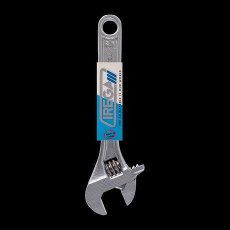 IREGA Adjustable Wrench with ergonomic handle, chrome alloy steel, 114mm length, and 13mm jaw opening, perfect for professionals and DIY.