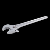 IREGA Adjustable Wrench, 375mm long, ergonomic handle, precision jaws, double security features, rust-resistant chrome finish.