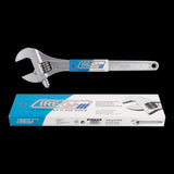 IREGA Adjustable Wrench in chrome alloy steel, featuring ergonomic handle, double security, and rust-resistant finish.