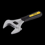 IREGA Super Wide Opening Adjustable Wrench with ErgoTop Grip, featuring durable Chrome Vanadium Steel and ergonomic design for comfort.