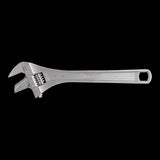 IREGA Reversible Jaw Adjustable Wrench: 300mm tool with ergonomic design and dual scale, perfect for large nuts and pipes.
