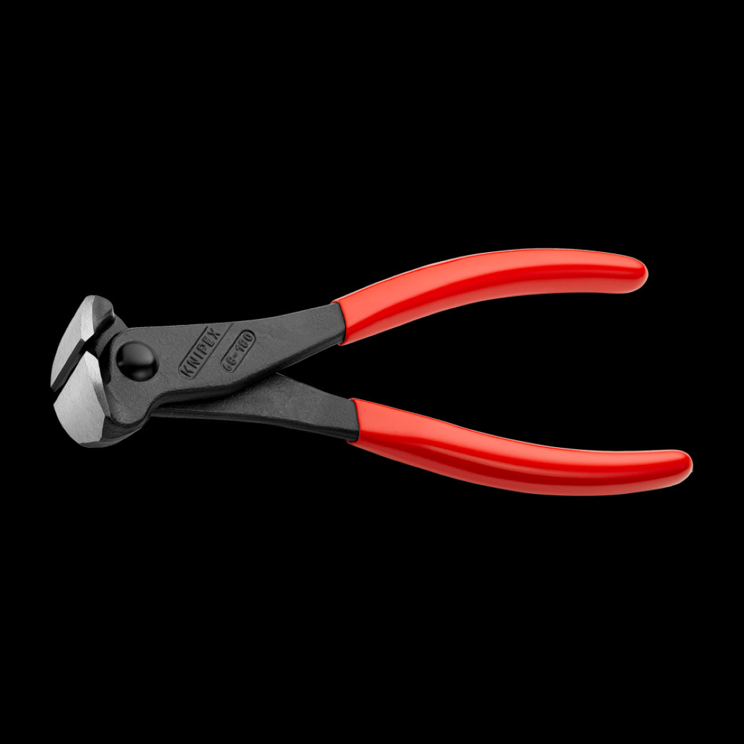 KNIPEX 180mm End Cutting Nipper for precise cutting of soft and hard wire, ideal for electricians and reinforced concrete work.