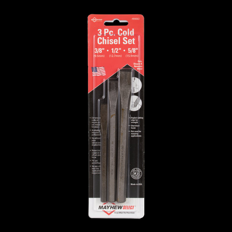 MAYHEW Carded Cold Chisel Set - 3pc