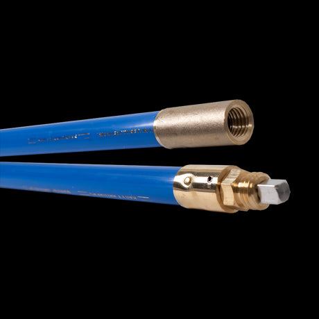 BAILEY Drain Rod in blue, 1200mm long, robust polypropylene with solid brass LockFast joints for efficient clog removal.