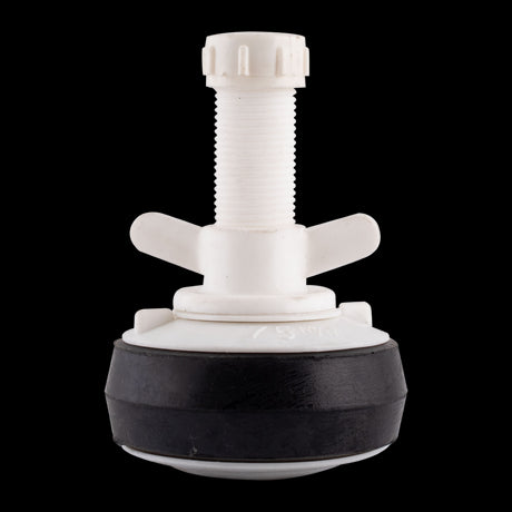 BAILEY 75mm Nylon Drain Test Plug for secure pressure testing with wing nut design and expandable rubber seal for pipes 74-87mm.