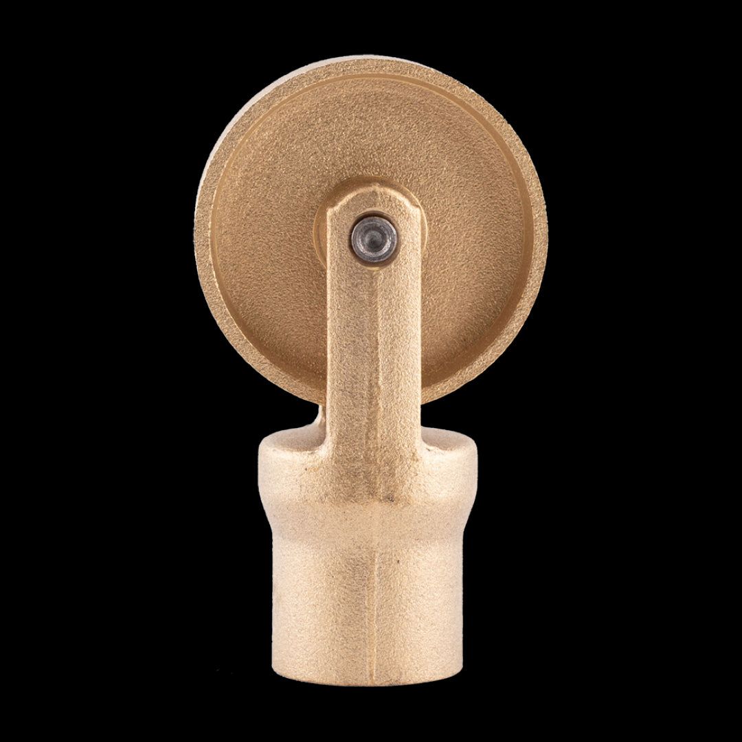 BAILEY Drain Clearing Wheel, robust brass tool designed to clear blockages and navigate bends in plumbing systems effortlessly.