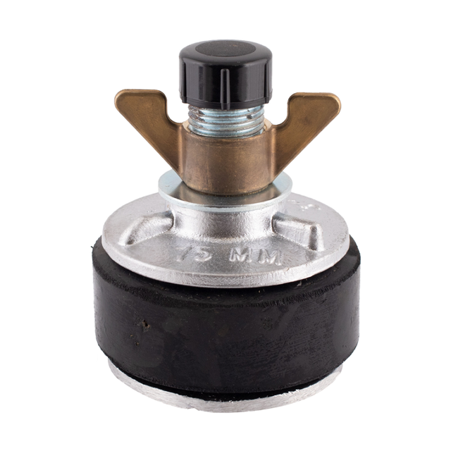 BAILEY 75mm Aluminium Drain Test Plug for efficient leak-proof drain pressure testing with durable rubber seal and wing nut attachment.