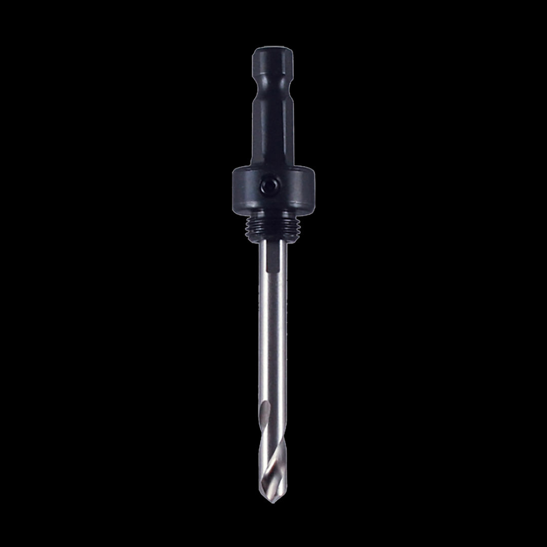 MORSE Holesaw Arbor 3/8" HEX, 1/2-20, robust carbon steel design for precise drilling in wood, metal, and plastic.