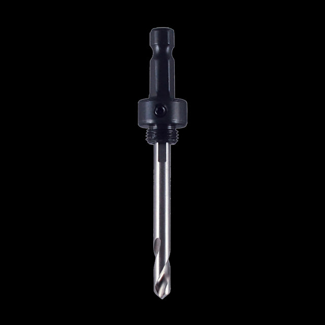 MORSE Holesaw Arbor 3/8" HEX, 1/2-20, robust carbon steel design for precise drilling in wood, metal, and plastic.