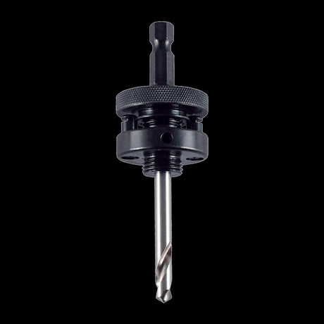 MORSE Holesaw Arbor 3/8" HEX, made of durable carbon steel, designed for secure attachment and versatility with various holesaws.