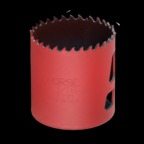 MORSE 52mm Bi-Metal Hole Saw for precision cutting in various materials, featuring patented design for fast, accurate holes.