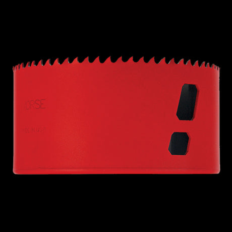 MORSE 102mm Bi-Metal Hole Saw for precise cutting in wood, metal, and composites, featuring a patented tooth design and solid cap.