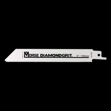 MORSE Diamond Grit® Reciprocating Saw Blade (152mm) for precise cutting of hard materials like ceramics, granite, and stone.