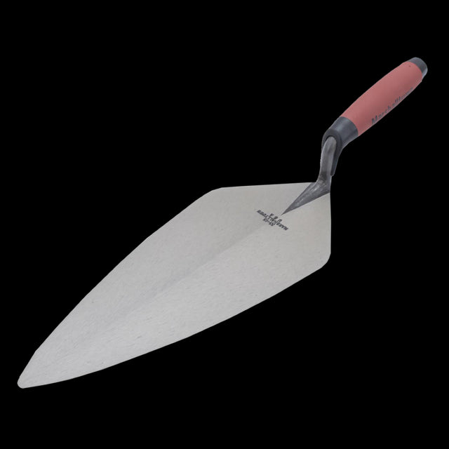 MARSHALLTOWN 325mm Fingerguard Brick Trowel with stainless steel blade for safe, precise mortar application and handling.