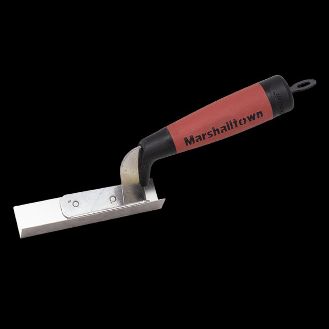 MARSHALLTOWN Stainless Inside Corner Trowel, 25mm x 105mm, designed for precise drywall and plaster finishing in tight corners.