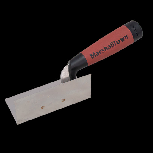 Stainless steel inside corner trowel (38mm x 105mm) for smooth, precise drywall and plaster finishes. Ergonomic handle for comfort.