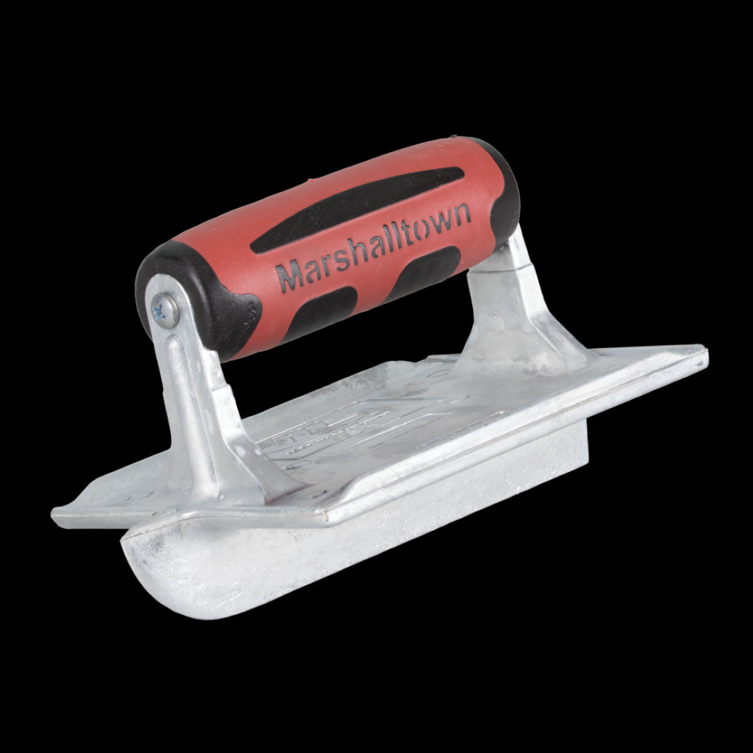 Zinc groover tool by MARSHALLTOWN, 25mm x 150mm, designed for creating uniform grooves in concrete with ergonomic handle.