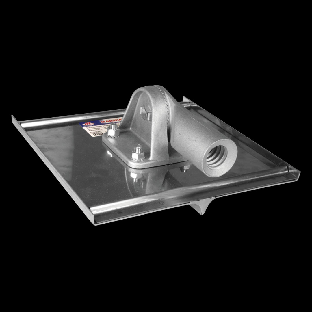 MARSHALLTOWN 254mm stainless steel walking groover with ergonomic wooden handle for precise concrete grooves.