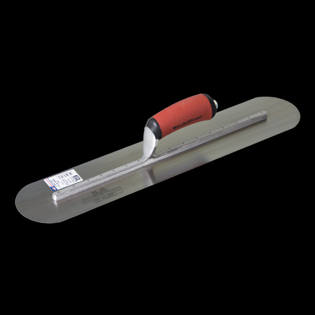 MARSHALLTOWN Round Ends Trowel, 500mm x 100mm, stainless steel, ergonomic handle for smooth finishing on various surfaces.