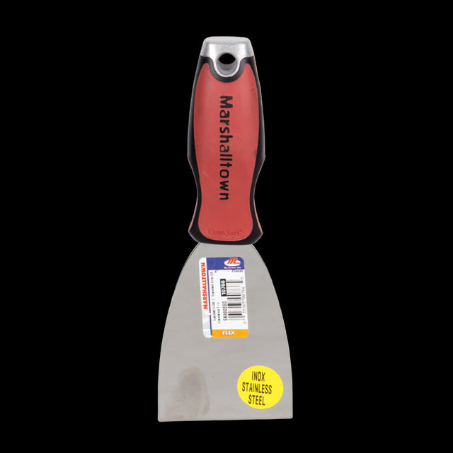 75mm MARSHALLTOWN Flex Putty Knife with stainless steel blade and ergonomic handle, ideal for drywall and plaster projects.