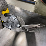 MIDWEST Straight Offset Aviation Snip with ergonomic handle, GLIDETECH® blades for precise cuts in metal up to 18ga steel.