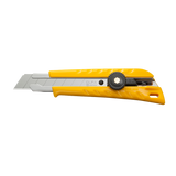 18mm OLFA snap-off blade knife with ergonomic handle and wheel lock, perfect for precision cutting in DIY and professional projects.
