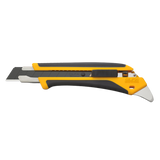 OLFA 18mm Comfort Grip Heavy Duty Cutter with auto-lock feature, designed for precision cutting in various materials.