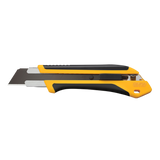 OLFA 25mm X-Blade Auto Knife with auto-lock, ergonomic grip, and ultra-sharp black blade for precision cutting tasks.