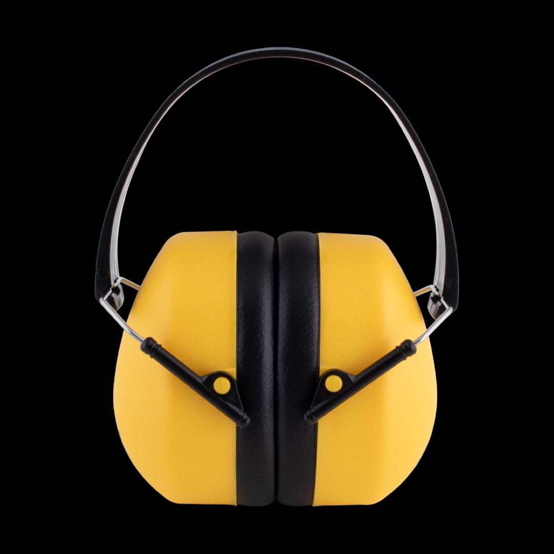 PG PROFESSIONAL Class 5 Safety Earmuffs feature adjustable fit, 30.4 dB noise reduction, and 360-degree rotation for comfort.