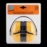 PG PROFESSIONAL Class 5 Safety Earmuffs in yellow, providing 30.4 dB noise reduction, adjustable for comfort and durability.