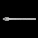 6mm Tile & Glass Drill Bit with carbide tips for precision drilling through glass, tiles, and ceramics; designed for clean cuts.