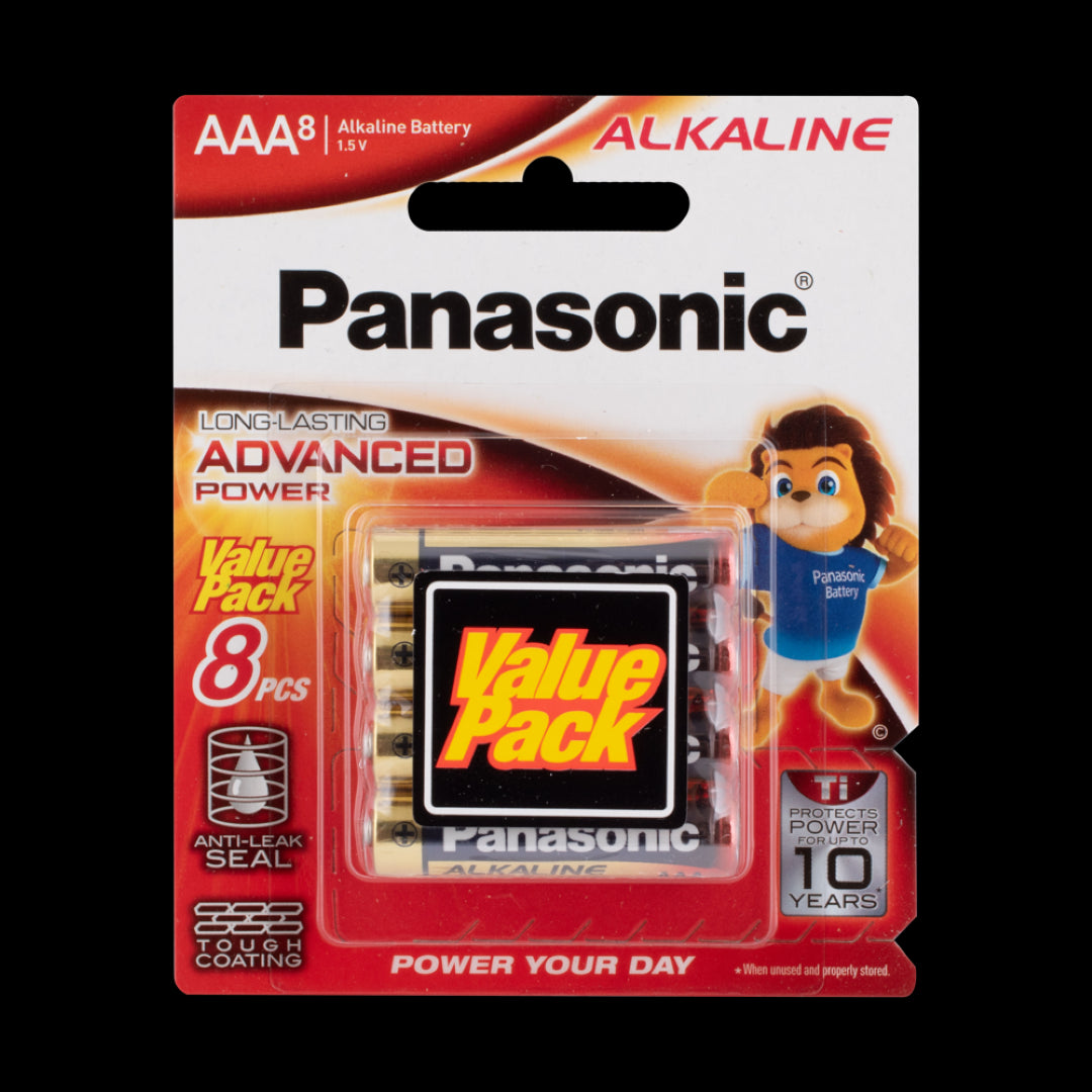 PANASONIC Alkaline Battery AAA - 8 Pack