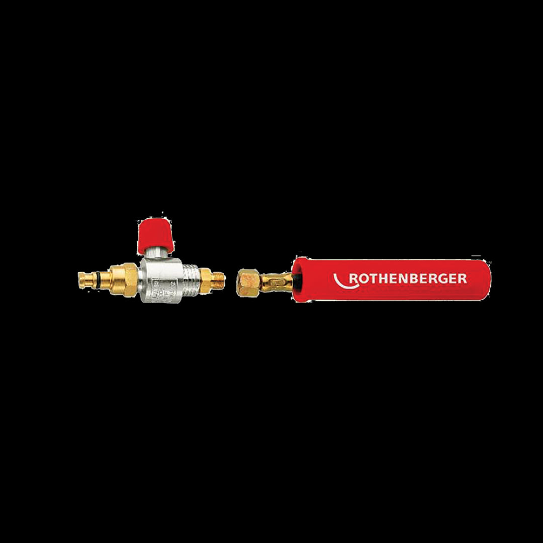 Replacement handle for ROTHENBERGER ROFROST C02 Freezer Kit, featuring an integrated fee valve for enhanced functionality.