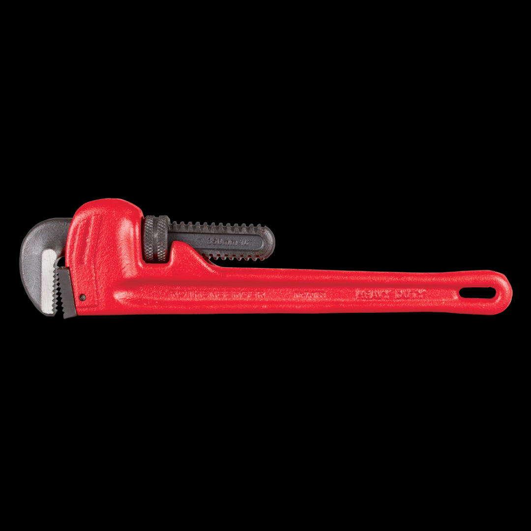 ROTHENBERGER 350mm Drop Forge Steel Pipe Wrench, crafted from durable steel with precision teeth for secure gripping.