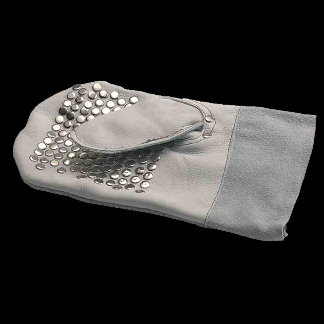 ROTHENBERGER right-hand glove with a studded design for enhanced grip and safety in plumbing tasks.