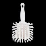 RAVEN King Gong Scrub Brush with hygiene-grade bristles, scraper, and floatation; perfect for commercial kitchen cleaning.