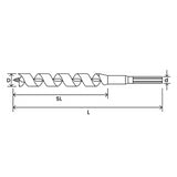 STAR-M Power Auger Bit (6mm x 210mm) for precise wood drilling with burr-free lead screw design and durable high carbon steel construction.