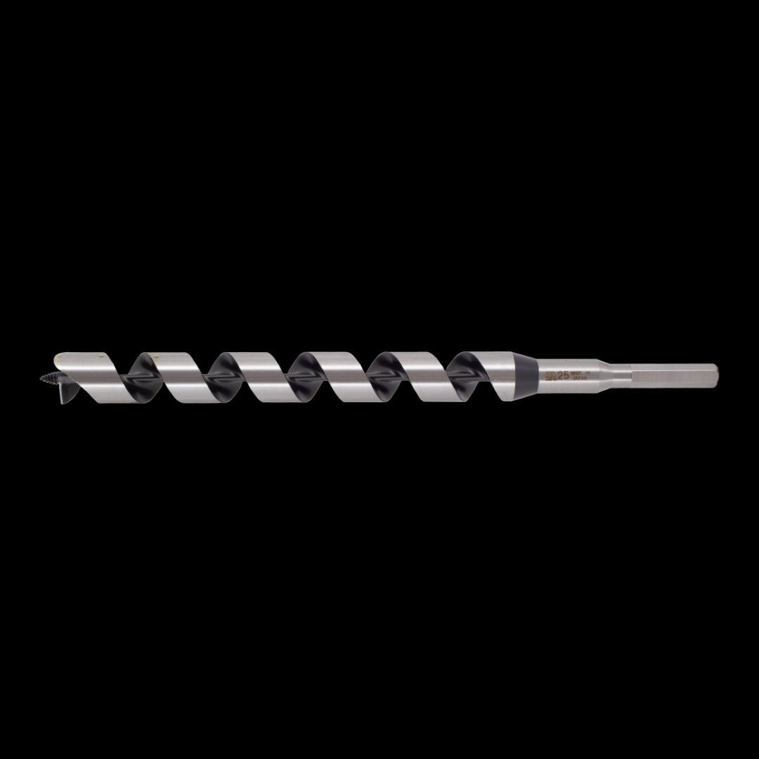 STAR-M Power Auger Bit (25mm x 330mm): durable high carbon steel tool for precise wood drilling with burr-free lead screw.