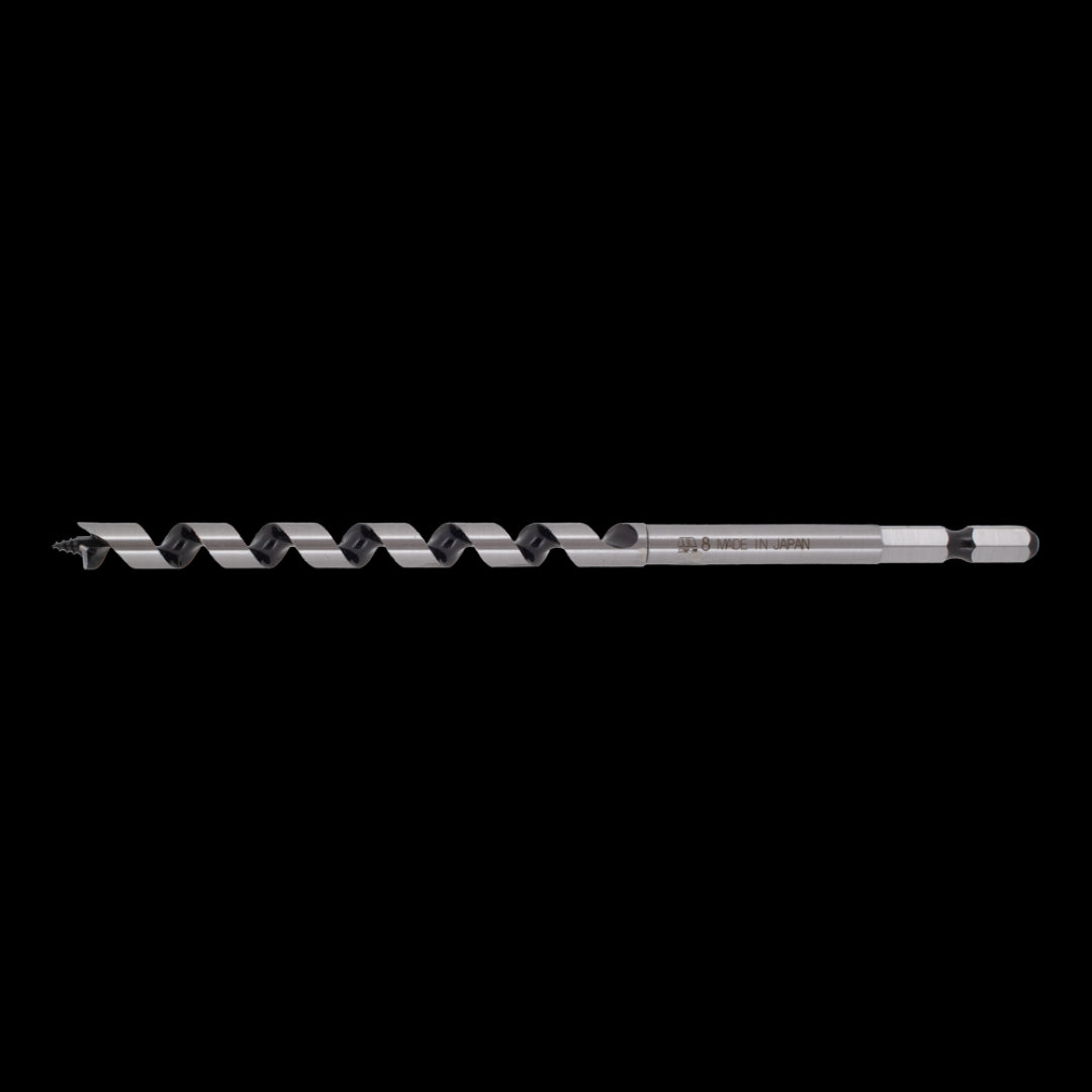 STAR-M Combination Auger Bit (8mm x 170mm) for precise wood boring, featuring a durable high carbon steel build and burr-free lead screw.