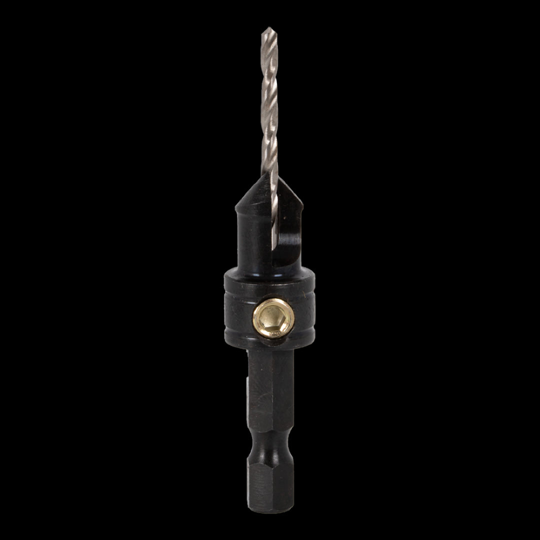 SNAPPY 3/32" countersink for No.6 screws, precision-engineered for smooth finishes and easy bit changes in woodworking.