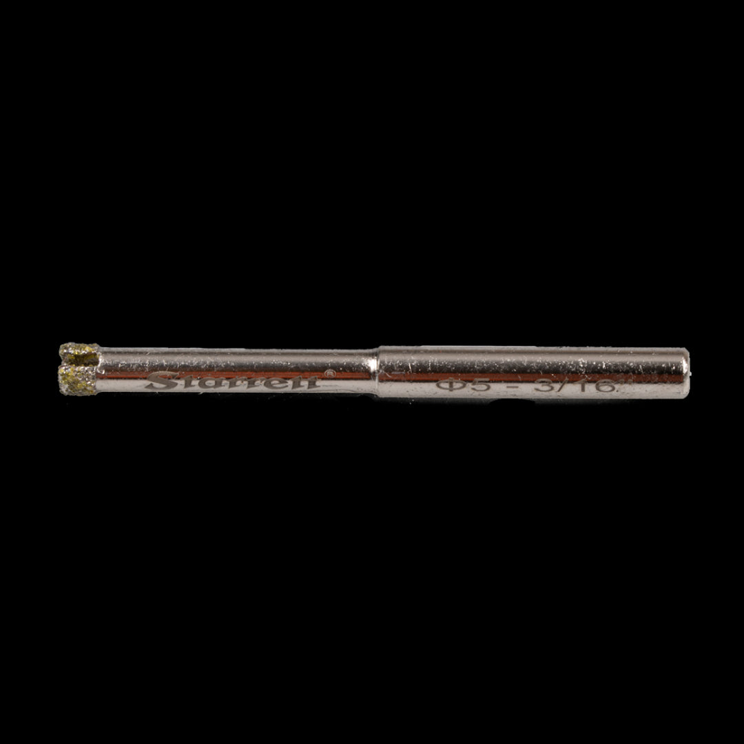 STARRETT 5mm Diamond Tile Drill for precise drilling in hard materials like ceramics, glass, and stone with durable diamond grit.