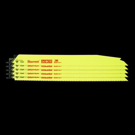 STARRETT Fire Rescue & Demolition Reciprocating Blades, 300mm, 10/14T, 5-pack, designed for cutting tough materials in extreme conditions.