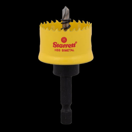 STARRETT 29mm Smooth Holesaw with HSS construction for precise cutting in wood, metal, and plasterboard, features 1/2 inch depth limit.