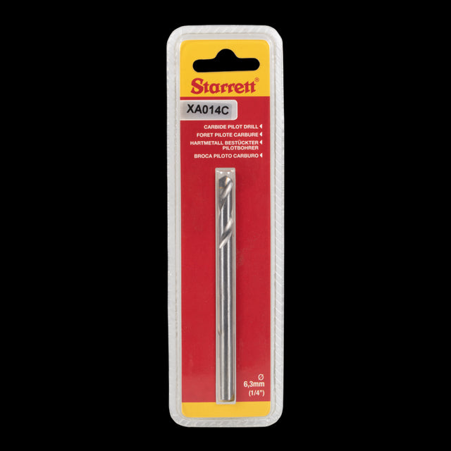 STARRETT 100mm TCT Pilot Drill with tungsten carbide tip for precision drilling in tough materials, ideal for various applications.