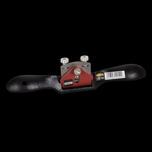 STANLEY Flat Base Spokeshave, featuring a durable steel blade and ergonomic handles for precise wood shaping and smooth finishes.