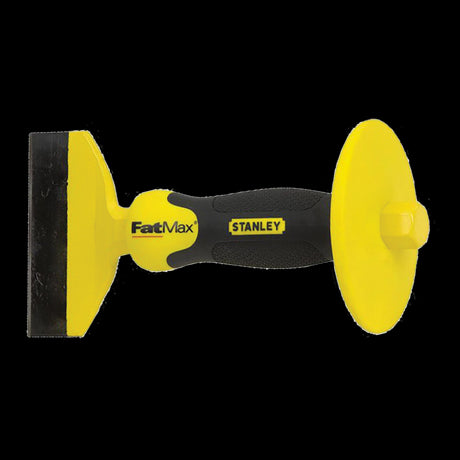 STANLEY 100mm Fatmax Brick Bolster Chisel for precise brickwork, featuring a high-carbon steel blade and ergonomic handle.