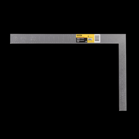 STANLEY Steel Carpenters Square (600mm x 400mm) for precise measurements in carpentry, featuring durable steel and clear markings.